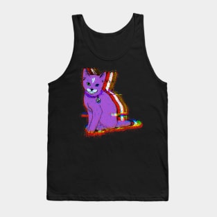 Glitched Digi Kitty Tank Top